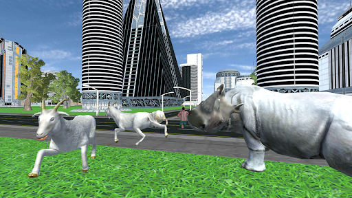 Android application Wild Rhinoceros City Attack 3D screenshort