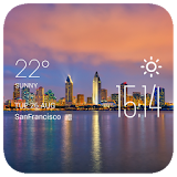 San Diego weather widget/clock icon