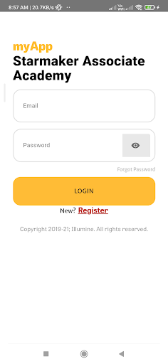 Android application MyApp screenshort