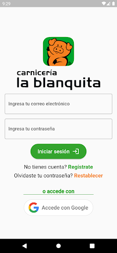 Android application La Blanquita screenshort