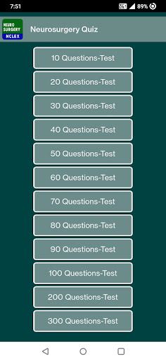 Android application Neurosurgery Quiz screenshort