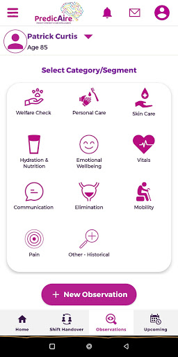 Android application PredicAire Carer screenshort