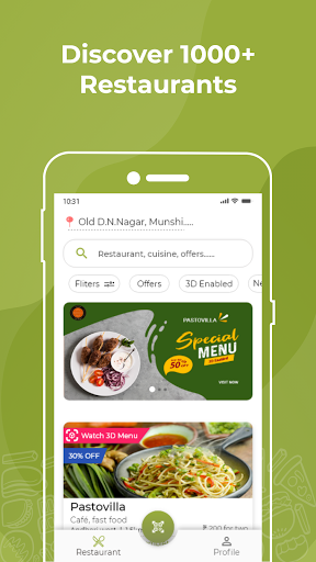 peAR - The AR Menu App Screenshot 1 - AppWisp.com