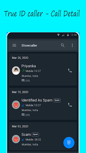 True ID caller - Call Detail