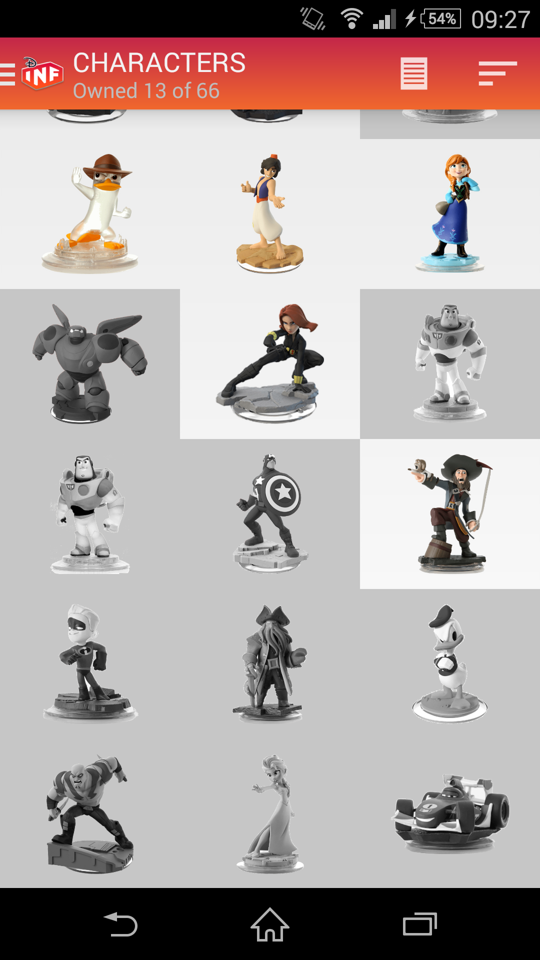 Android application My Disney Infinity Collec. Pro screenshort