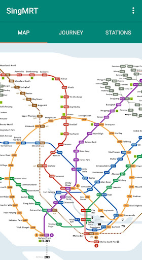 Android application SingMRT: Singapore MRT/LRT screenshort