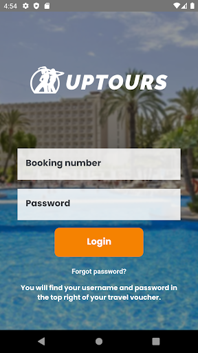 Android application UPTOURS screenshort