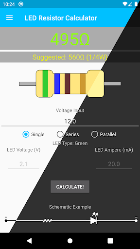 LED Resistor Calculator Screen 2