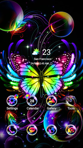 Android application Rainbow Butterfly - Wallpaper screenshort