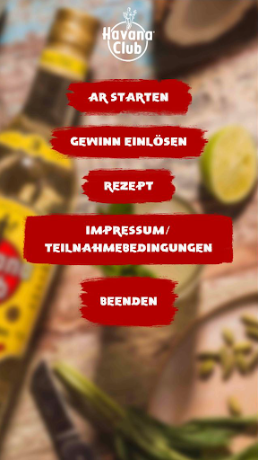 Android application Havana Club Experience screenshort