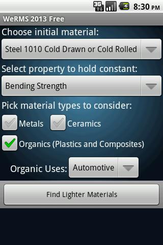 Android application Lightweighting WeRMS Lite screenshort