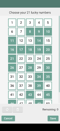 Android application Lottery System21 screenshort
