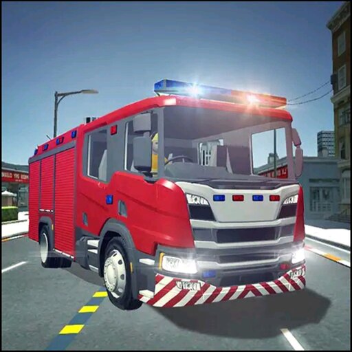 Emergency Police Fire Truck 3d logo