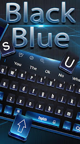Captura de Pantalla 2 Teclado azul negro android