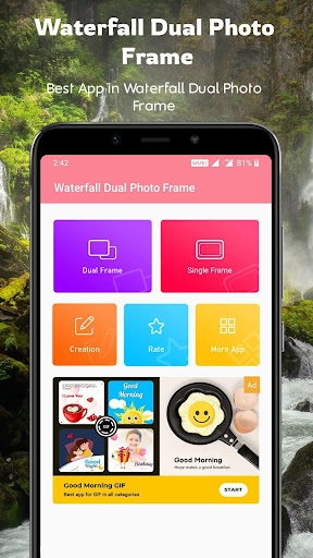 Android application Waterfall Dual Photo Frames screenshort