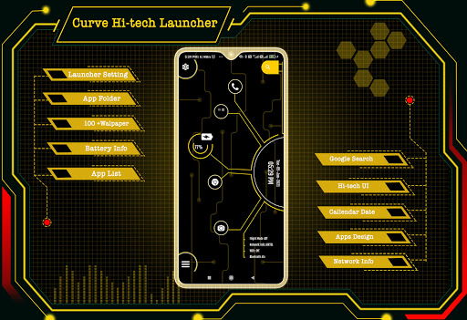 Curve Hitech launcher -Applock 22.0 screenshots 1