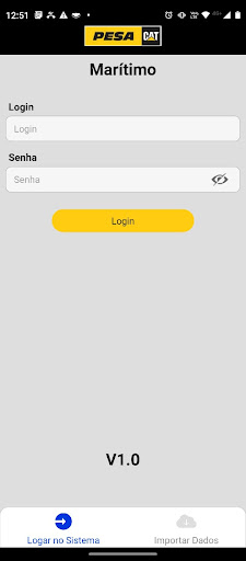 Android application Sistema Marítimo screenshort