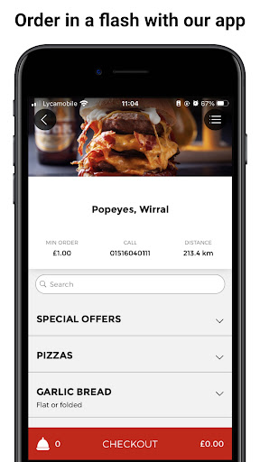 Android application Popeyes, Wirral screenshort
