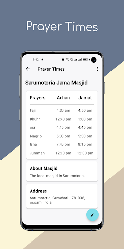 Admin: Masjid Salah Time Screen 2