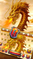 screenshot of Golden Dragon Flame Keyboard Theme