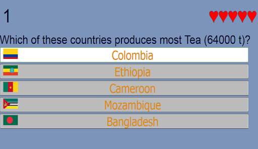 Country Quiz Screen 2