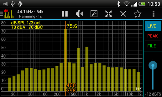 Sound Spectrum Pro Capture d'écran