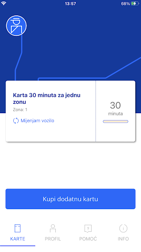 Android application moj ZET screenshort