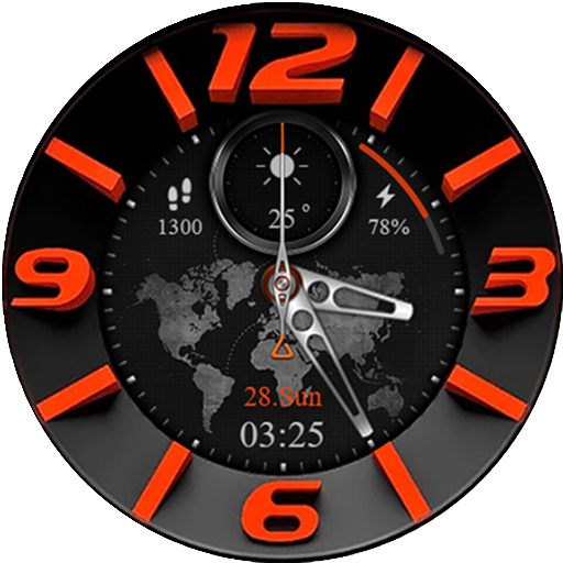 Orange 3D Watch Face