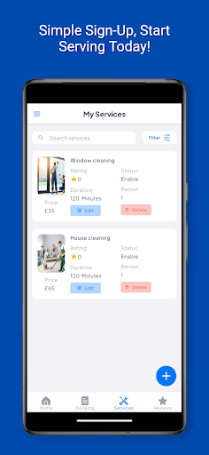 Android application NowProServe Provider screenshort