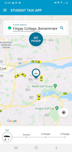 Student Taxi App Cork Screen 2