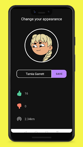 Android application Nearby screenshort