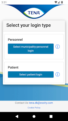 Android application TENA Online Order Activation screenshort