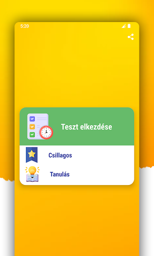 Android application KRESZ Teszt screenshort