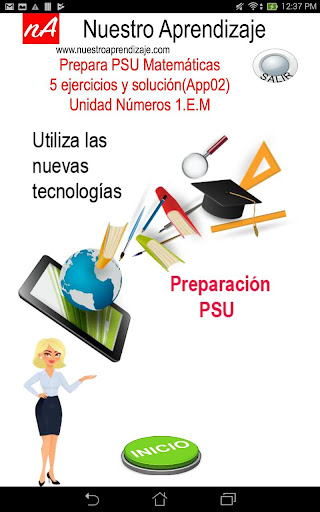 Android application Prepara PSU Matemáticas Unidad screenshort