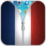 France Flag Zipper Lock Screen icon