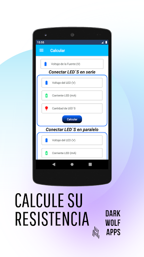 Android application Conectar LED´s con resistencia screenshort