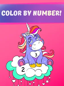 Rainbow Unicorn Color Numbers