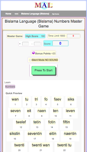 Bislama M(A)L Screen 2