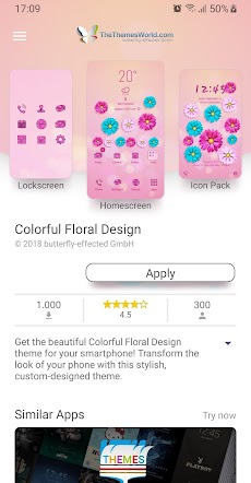 Colorful Floral Design Themeのおすすめ画像2