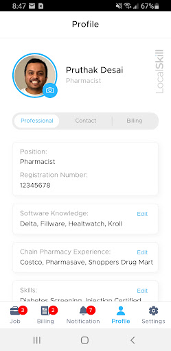 Android application Local Skill screenshort