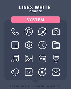 LineX White Icon Pack APK (versão corrigida / completa) 2