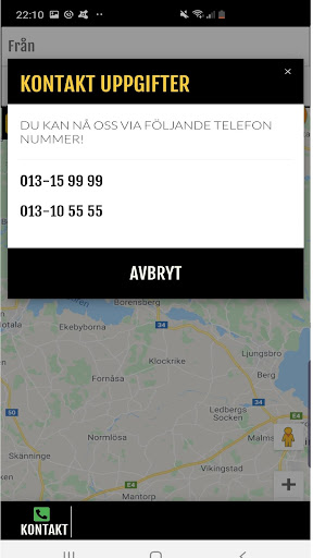 Stntaxi Linköping Screen 2