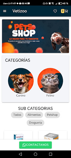 Android application Vetizoo screenshort