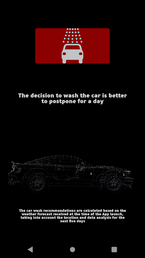 When to wash the car? Screen 2