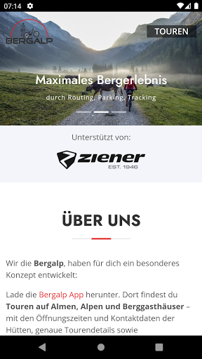 Android application Bergalp screenshort
