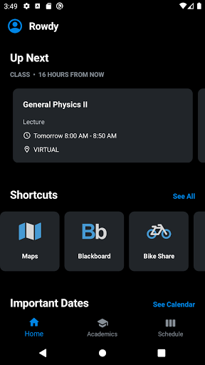 Android application myUML screenshort