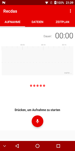 Android application Aufnahme mit Timer - Recdas screenshort