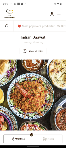 Android application Indian Daawat screenshort