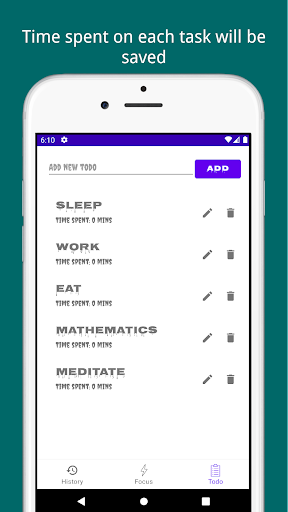 Focus Sessions: Timer & Todo Screen 3