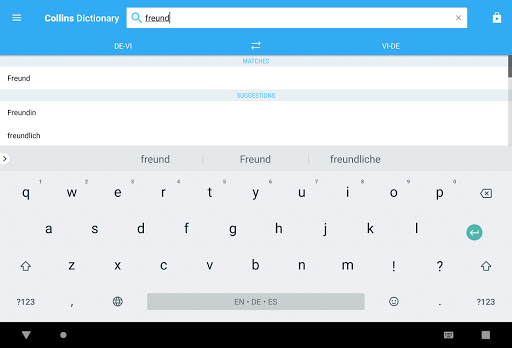 Screenshot of Vietnamese-German Dictionary